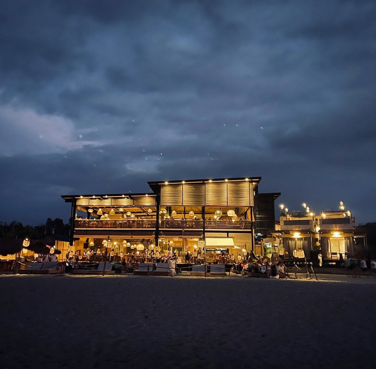 Kabsat La Union at night from the beach